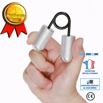 TD® Accessoires Fitness - Musculation,Professionnel doigt force main pince métal doigt pince force formateur Portable Fitness Argent